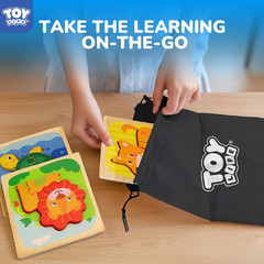 Wooden Puzzles for Toddlers 2-4, Montessori Toys for 1 2 3 Year Old Boys Girls,