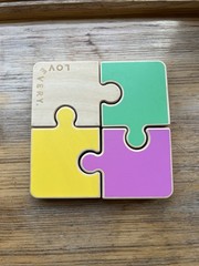 Lovevery Chunky Wooden Jigsaw Puzzle From The Companion Play Kit 22-24 months