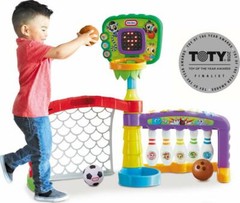 Sports Zone 3 In 1 Basketball Soccer Bowling Game Fun for Toddlers Children Kids