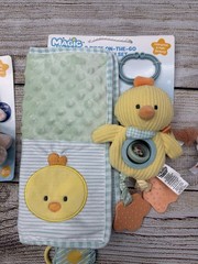 NEW—Lot Of 3 Neutral Baby Soft Toys Magic Years & Cloud Island