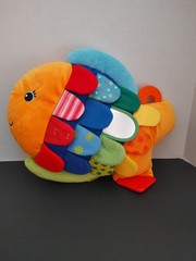 Melissa and Doug K’s Kids Flip Fish Plush Baby Sensory Crinkle Mirror Teether