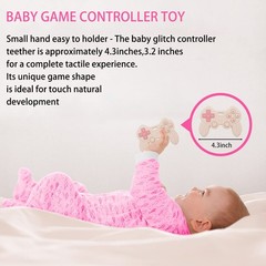 Cool Remote Game Control Teething Toy for Babies 0-6 6-12 Months,Game Pink