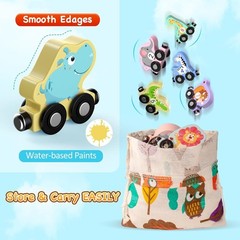 Toys for Toddlers, 11 Magnetic Wooden Animals Train Set, Montessori Toys for …