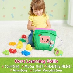 CoComelon Veggie Fun Learning Basket Play Food Checkout Counter Music & Sounds!
