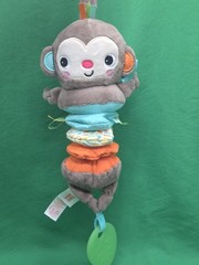 Bright Starts Monkey Music Box Baby Fingertips Touch Development Hand Play Works