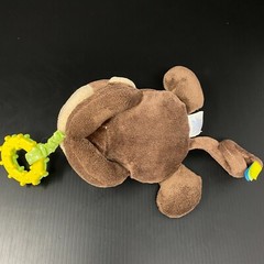Garanimals Brown Monkey Plush Green Teether Ring Rattle Balls Stroller Toy 6”