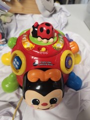Vtech Crazy Legs Learning Bugs Ladybug Interactive Pull Toy Works Great!.
