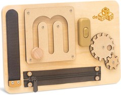 Wooden Fidget Activity Board for Toddlers 1-3 – Promotes Motor Skills & Learning