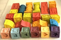 ABC Numbers Animals Educational Stacking Building Squishy Soft Rubber Toy Blocks