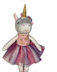 Unicorn Plush Rattle Toy Spark Create Imagine Baby Toy Holiday Toy 15” Plushie