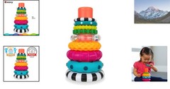 Engaging 9 Piece Stacking Ring Toy – Early STEM Learning for Infants 6+