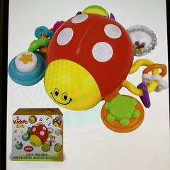 KiddoLab Lilly The Bug, Press & Crawl Musical Activity Toy, Ladybug Baby Nursery