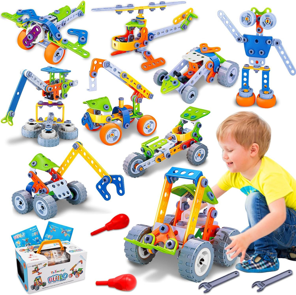 10-in-1 STEM Building Toys for Kids 4-8 – Educational Birthday Gifts