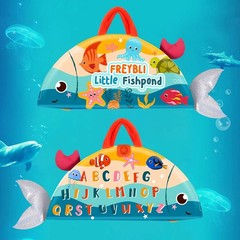 Montessori Toys for 1 Year Old Boy Girl Birthday Gift – Cloth Fishing Game wi…