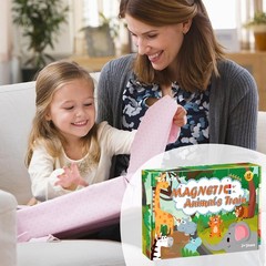 Toys for Toddlers, 11 Magnetic Wooden Animals Train Set, Montessori Toys for …