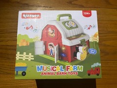 Montessori Toys for 1 2 3 Year Old Boys Girls, Musical Barn Farm Animal set f