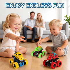 Dinosaur Toys for 2 3 4 5 Year Old Boys – 3 Pack Monster Truck Toys