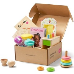 5-in-1 Montessori Toy Set for Babies 1 Year – Wooden Learning Toys, Peg Drop, St