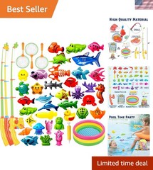 3 Player Magnetic Fishing Toy Set – Colorful Ocean Animals for Kids 3-6