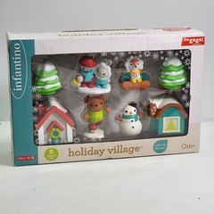 Infantino GoGaga Christmas Holiday Village Sensory Development Baby Toy Set 8pc