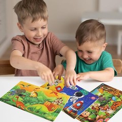 Wooden Puzzles Toys for Kids Ages 4-6, Set of 3 Packs with 60-Piece Wood…