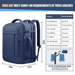 Extra Large Carry on Backpack, Expandable 50L-60L Travel Backpack Hiking Camp…