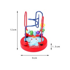 Baby Montessori Educational Math Toy Kids Circles Bead Wire Maze Roller Coaster
