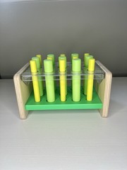 Lovevery Wooden Posting Stand from The Companion Play Kit Months 22, 23, 24