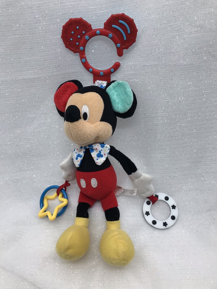 Disney Baby Mickey Mouse On The Go Pull Down Activity Toy, 14″ Stroller Crinkle
