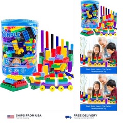 Dimple Building Blocks for Toddler (300 Pcs) Stacking Toys & Puzzle Games for…