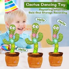 Emoin Talking Cactus Toy, Interactive Toys Dancing 12.6 inches, Green