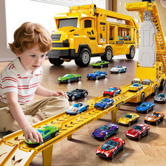 Toddler Car Truck Toys for 3 4 5 6 7 8 Years Old Boys, Transporter Truck Toy Tra