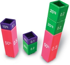 Gift of Learning: 51 Interchangeable Fraction Cubes – Perfect for Young Learners