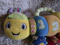 Vintage Leap Frog Baby Counting PAL Musical Caterpillar Plush Hanging Toy 2003