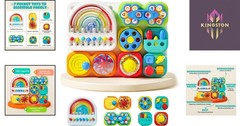 Busy Board 3.0: Multicolored Learning Activity for Toddlers 1-6 – Non-Toxic Fun