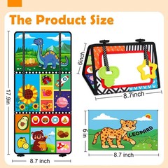 Baby Toys 0-6 Months – Tummy Time Toy Black and White High Contrast Newborn Toys