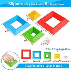 Toddler Stacking Building Blocks Educational Toys, Montessori Activities Learnin