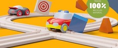 HABA My First Racetrack, 27-Piece Eco-Friendly Race Track Set for Toddlers