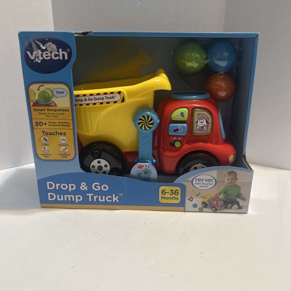 Vtec Drop And Go Dump Truck Learning Toy Ages 6-36 Months