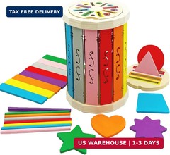 Wooden Sorting Toys Montessori Color & Shape Sorter Preschool Learning Activitie