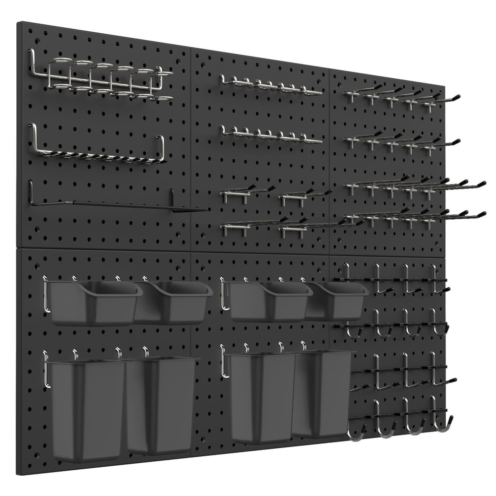 Peg Board Kit, Includes Pegboard and Accessories,with Hooks and Bins,Peg Boar…