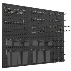 Peg Board Kit, Includes Pegboard and Accessories,with Hooks and Bins,Peg Boar…