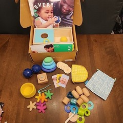 Lovevery PARTIAL Thinker Play Kit Opposite Balls Stacking Stones Wallet Lot ++++