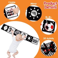 Black and White High Contrast Toys for Baby 0-3 3-6 months Medium,