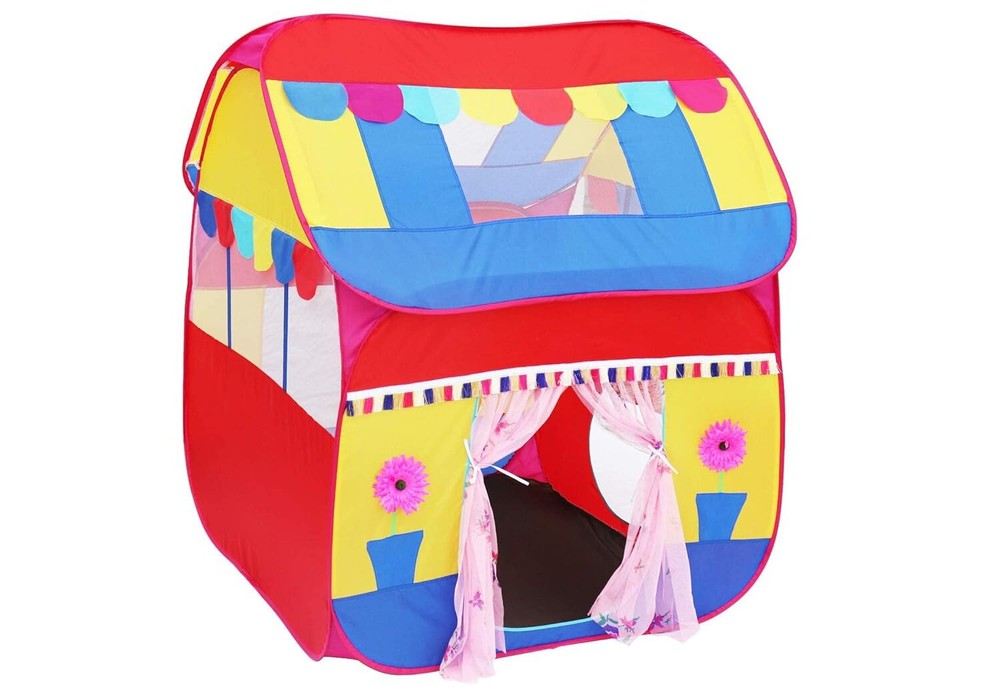 Foldable Pop Up Hut Type Tent House For Kids Toys Play Multi US
