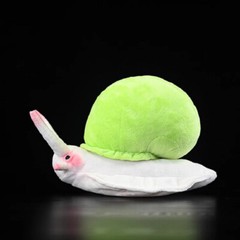 25cm Green Snail Leptopoma Nitidum Simulated Animal Soft Stuffed Doll Toy Gift