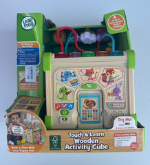LeapFrog Touch & Learn Wooden Activity Cube – Educational Toddler Toy (Read)