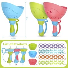 Outdoor Toys for Kids Ages 4-8, 3 Packs Flying Catching Game, Outside Manual