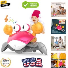 Crawling Crab Baby Toys Infant – Tummy Time Toy Gifts for 3 4 5 6 7 8 9 10 11…