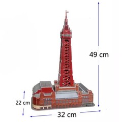 Blackpool Tower 3D Paper Puzzle Building Model Toy Architecture Travel Gift
